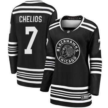 Premier Fanatics Branded Women's Chris Chelios Chicago Blackhawks Breakaway Alternate 2019/20 Jersey - Black