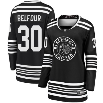 Premier Fanatics Branded Women's ED Belfour Chicago Blackhawks Breakaway Alternate 2019/20 Jersey - Black