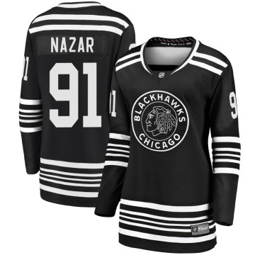 Premier Fanatics Branded Women's Frank Nazar Chicago Blackhawks Breakaway Alternate 2019/20 Jersey - Black
