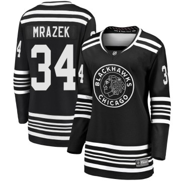 Premier Fanatics Branded Women's Petr Mrazek Chicago Blackhawks Breakaway Alternate 2019/20 Jersey - Black