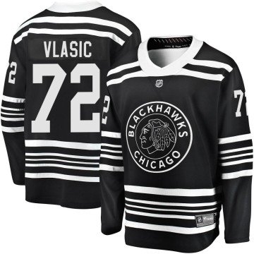 Premier Fanatics Branded Youth Alex Vlasic Chicago Blackhawks Breakaway Alternate 2019/20 Jersey - Black