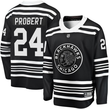 Premier Fanatics Branded Youth Bob Probert Chicago Blackhawks Breakaway Alternate 2019/20 Jersey - Black