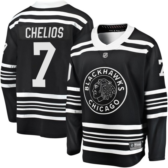 Premier Fanatics Branded Youth Chris Chelios Chicago Blackhawks Breakaway Alternate 2019/20 Jersey - Black