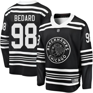 Premier Fanatics Branded Youth Connor Bedard Chicago Blackhawks Breakaway Alternate 2019/20 Jersey - Black