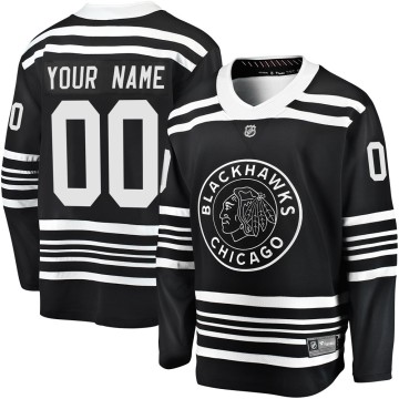 Premier Fanatics Branded Youth Custom Chicago Blackhawks Custom Breakaway Alternate 2019/20 Jersey - Black