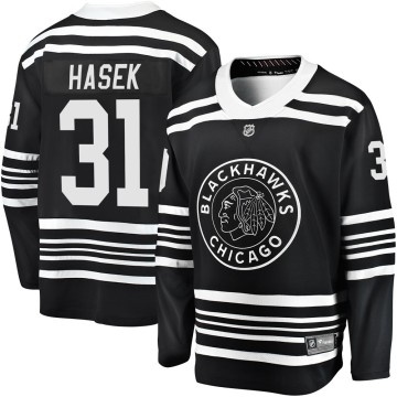 Premier Fanatics Branded Youth Dominik Hasek Chicago Blackhawks Breakaway Alternate 2019/20 Jersey - Black