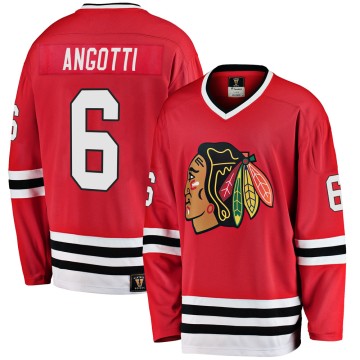 Premier Fanatics Branded Youth Lou Angotti Chicago Blackhawks Breakaway Red Heritage Jersey - Black