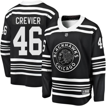 Premier Fanatics Branded Youth Louis Crevier Chicago Blackhawks Breakaway Alternate 2019/20 Jersey - Black