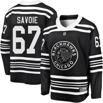 Premier Fanatics Branded Youth Samuel Savoie Chicago Blackhawks Breakaway Alternate 2019/20 Jersey - Black