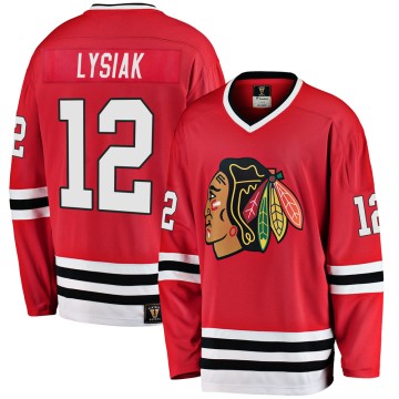 Premier Fanatics Branded Youth Tom Lysiak Chicago Blackhawks Breakaway Red Heritage Jersey - Black