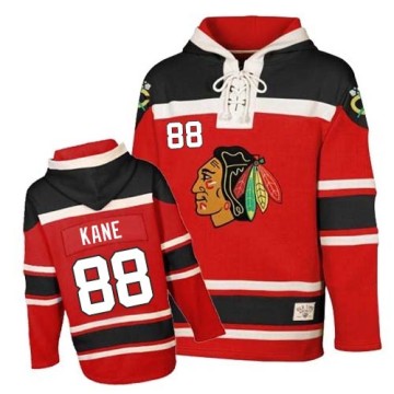 Premier Youth Patrick Kane Chicago Blackhawks Old Time Hockey Red Sawyer Hooded Sweatshirt - Black